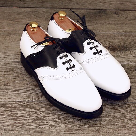 *NIB* $325 Allen Edmonds LINWOOD Golf 9 E White/Black * add $15 new Trees main image 13
